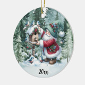 Gnome - Merry Christmas Across The Miles Ornament セラミックオーナメント (左)