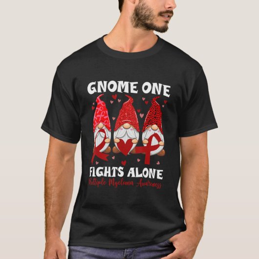 Gnome No One Fight Multiple Myeloma Awareness Alon Tシャツ (正面)