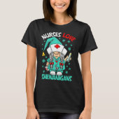 Gnome Nurses Love Shenanigans Nurse St Patricks Da Tシャツ (正面)
