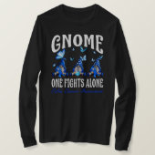 Gnome One Fights Alone Colon Cancer Awareness  Tシャツ (デザイン正面)