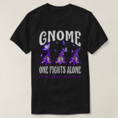 Gnome One Fights Alone Crohn's Disease Awareness Tシャツ (デザイン正面)