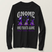 Gnome One Fights Alone Domestic Violence Awareness Tシャツ (デザイン正面)