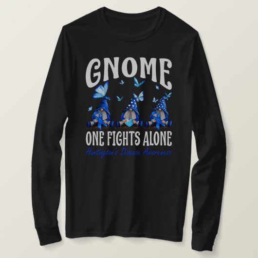Gnome One Fights Alone Huntington's Disease Awaren Tシャツ (デザイン正面)