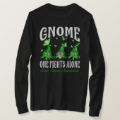 Gnome One Fights Alone Liver Cancer Awareness Tシャツ (デザイン正面)