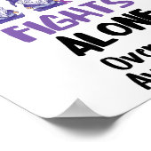 Gnome One Fights Alone Purple Ribbon Overdose Awar ポスター (角)
