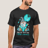 Gnome One Fights Alone Ribbon Ptsd Awareness Tシャツ (正面)