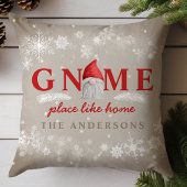 Gnome Place Like Home パーソナライズド ファミリー クッション