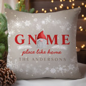 Gnome Place Like Home パーソナライズド ファミリー クッション