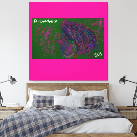 Gnome Quilted Pattern  キャンバスプリント (インサイチュ (寝室))