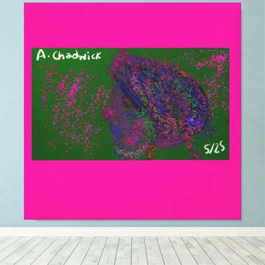 Gnome Quilted Pattern  キャンバスプリント (インサイチュ (ウッドフロア))