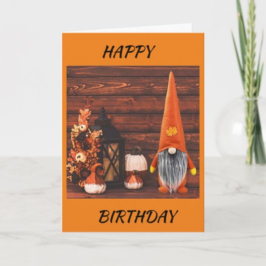 GNOME SAYS *FALL BIRTHDAYS RULE* BIRTHDAY CARD カード (正面)