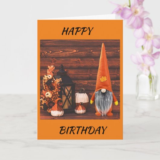GNOME SAYS *FALL BIRTHDAYS RULE* BIRTHDAY CARD カード (蘭)