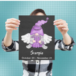 Gnome Scorpio Astrology Sign Angel 8" x 10 Poster ポスター