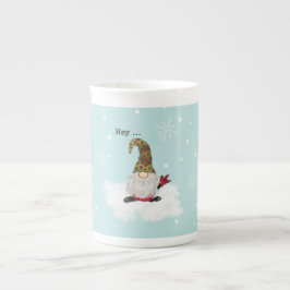 Gnome signs I Love you Mug ボーンチャイナマグカップ