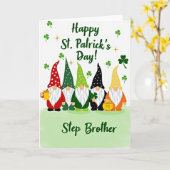 Gnome St Patricks Day Step Brother Card カード (黄色い花)