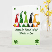 Gnome St Patricks Kraft Paper Look Card カード (黄色い花)