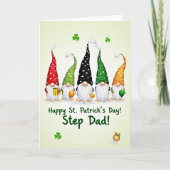 Gnome Step Dad St Patricks Day Card カード (正面)