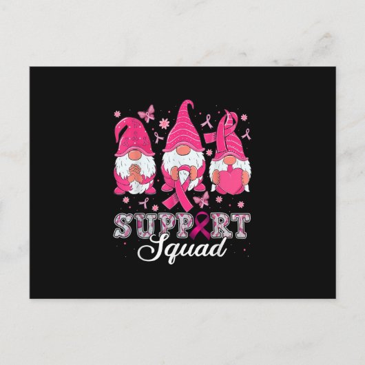 Gnome Support Squad Breast Cancer Awareness Gnomie ポストカード (正面)