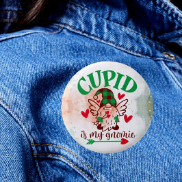 Gnome Sweet Gnome: Cupid is My Gnomie Button 缶バッジ