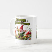 Gnome Sweet Gnome Whimsical Garden Gnome Graphic コーヒーマグカップ (正面左)