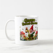 Gnome Sweet Gnome Whimsical Garden Gnome Graphic コーヒーマグカップ (左)