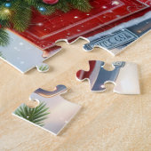 Gnome Truck Christmas Tree ジグソーパズル (側面)