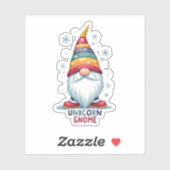 Gnome Unicorn Shirt Family Matching Group Christma シール (シート)