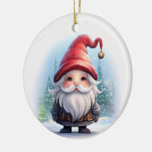 Gnome Unique Winter Wonderland Gonk lover Decor 🎄 セラミックオーナメント (左)