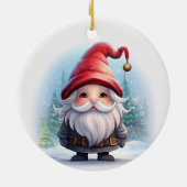 Gnome Unique Winter Wonderland Gonk lover Decor 🎄 セラミックオーナメント (裏面)