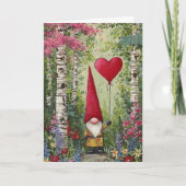 Gnome Valentine Card-Blank Inside-Customizable カード (正面)