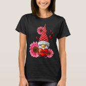 Gnome Valentines Day Cute Gnome Heart Leopard Sunf Tシャツ (正面)