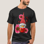 Gnome Valentines Day Cute Gnome Heart Leopard Sunf Tシャツ (正面)