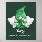 Gnome Virgo Astrology Sign Angel 8" x 10" Poster ポスター (正面)
