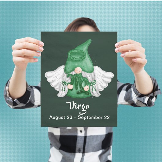 Gnome Virgo Astrology Sign Angel 8" x 10" Poster ポスター