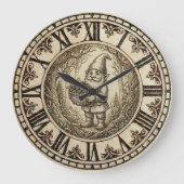 Gnome Wall Clock –  Farmhouse Decor ラージ壁時計 (正面)