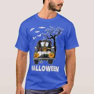 Gnome Witch Pumpkin Truck Drive Gnome Autumn Fall  Tシャツ