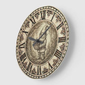 Gnome wooden Wall Clock –  Farmhouse Decor ラージ壁時計 (傾斜)