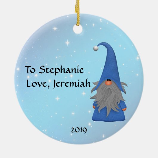 GnomeBodyは私のように君を愛している セラミックオーナメント (裏面)