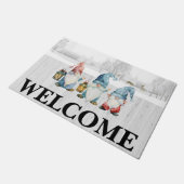 Gnomes and Deer Welcome  ドアマット (アングル)