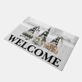 Gnomes and Deer Welcome  ドアマット (アングル)
