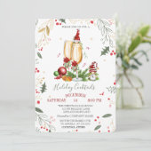 Gnomes Champagne Glass Balls Company クリスマス 招待状 (スタンド正面)