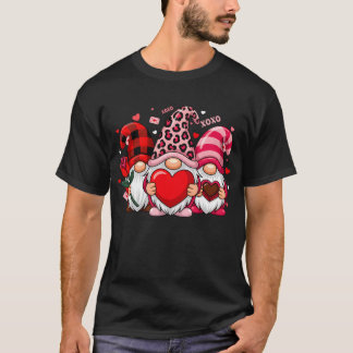 Gnomes Crew Valentines Day Buffalo Leopard Heart  Tシャツ