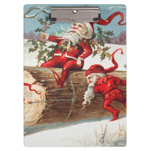 Gnomes dragging a cut tree trunk through the snow クリップボード (正面)