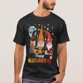 Gnomes Halloween Merry Christmas Happy Hallothank Tシャツ (正面)