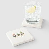 Gnomes Ho Ho Ho Christmas ストーンコースター (横)