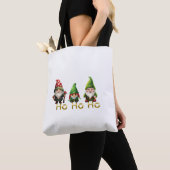 Gnomes Ho Ho Ho Christmas トートバッグ (クローズアップ)