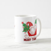 Gnomes in a Sleigh Merry Christmas コーヒーマグカップ (正面右)
