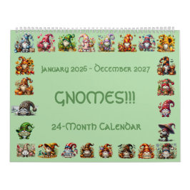 Gnomes in Hats 2026-2027 24-Month Calendar         カレンダー