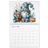 Gnomes in Hats 2026-2027 24-Month Calendar カレンダー (1月 2026)