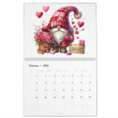 Gnomes in Hats 2026-2027 24-Month Calendar カレンダー (2月 2026)